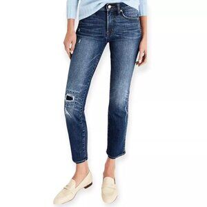 J. Crew Vintage Straight Jeans in "Rip and Repair" Size 28 K3415